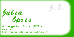 julia opris business card